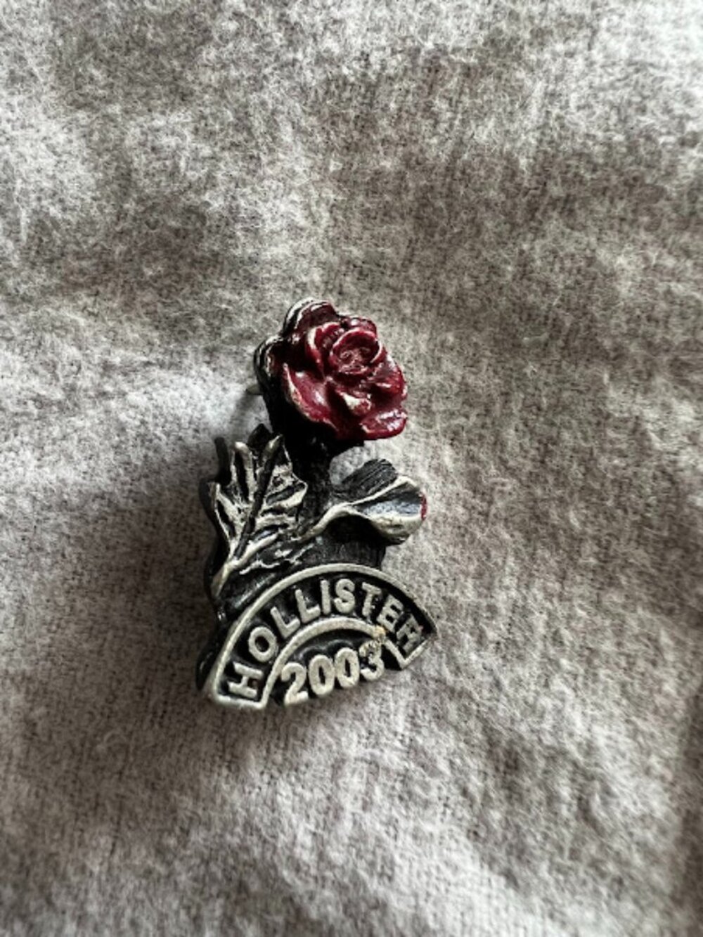 Vintage 2003  Hollister Motorcycle Rally Pin Rose Flower